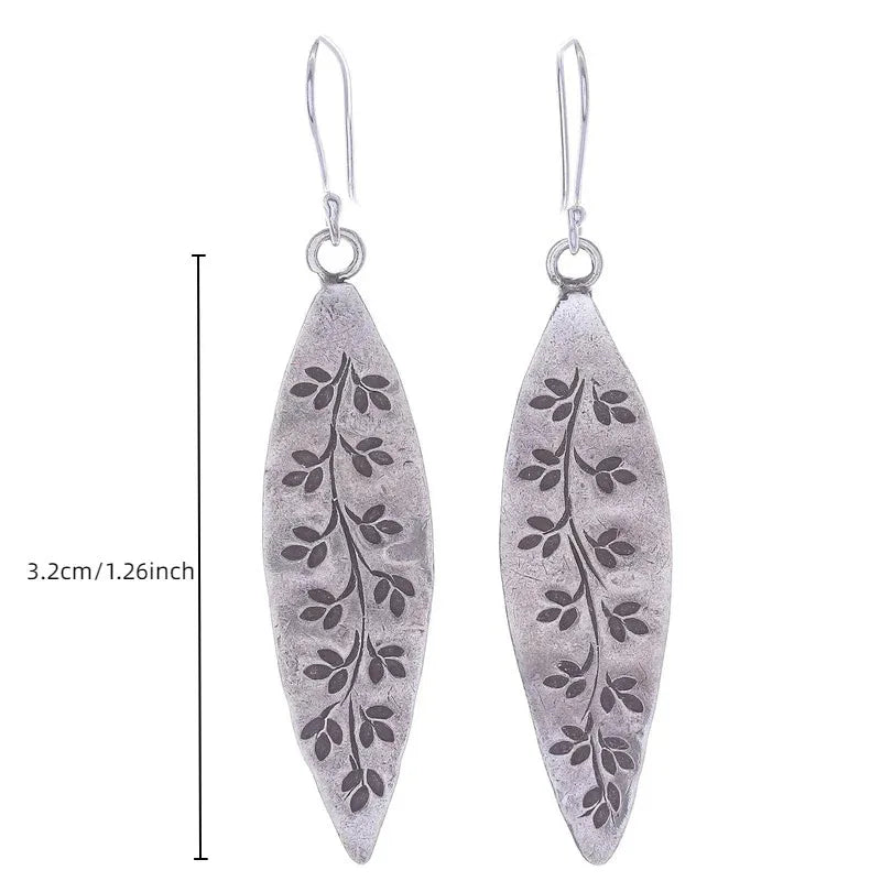 Ohrringe im Retro-Boho-Blatt-Design
