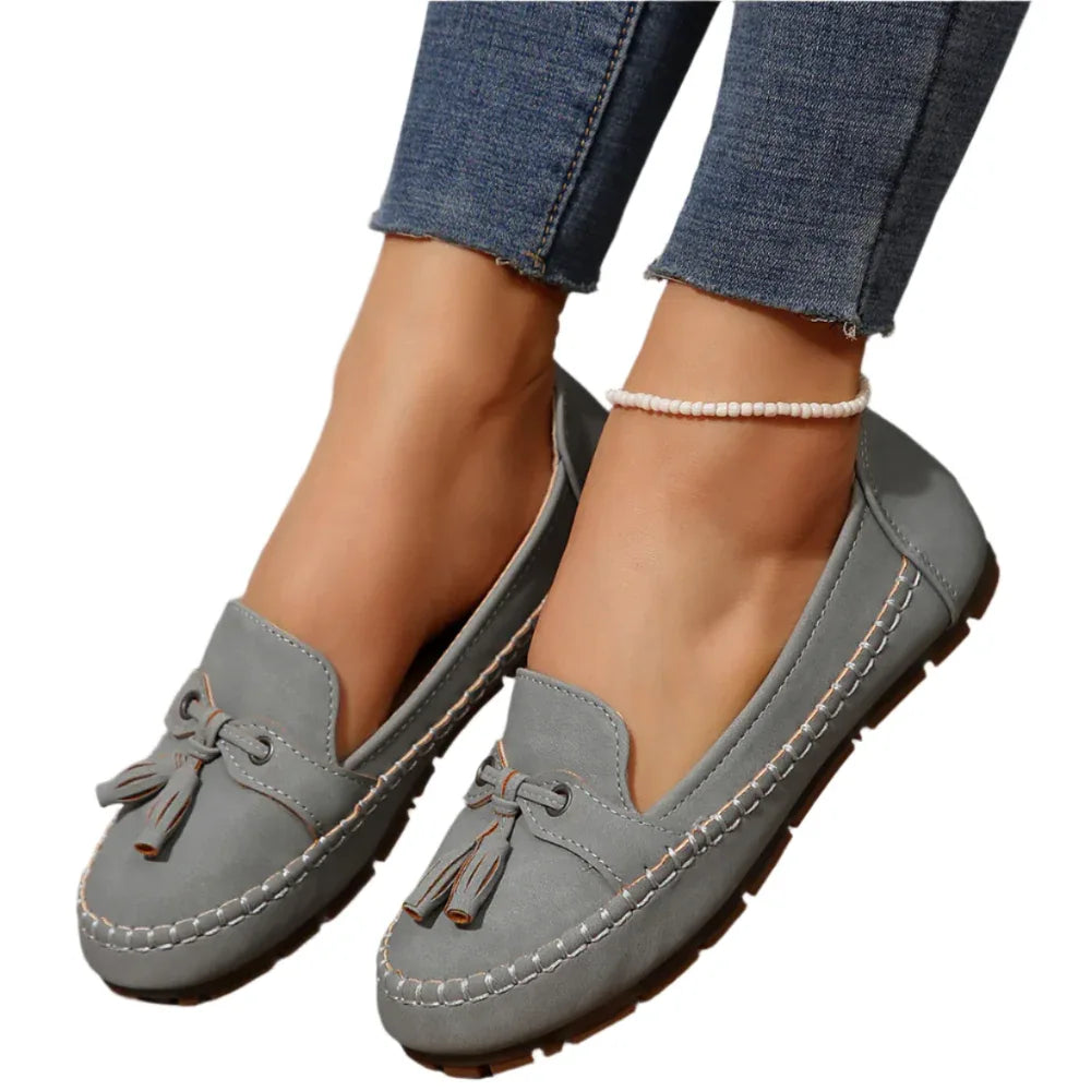 Mocassins ronds pour femmes, plats, mode, antidérapants et confortables