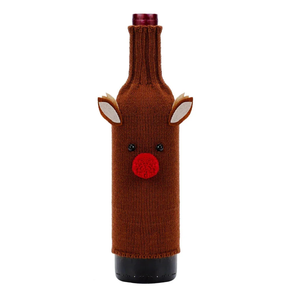 Home Fashion Simple Christmas Table Decorations Bottle Cover