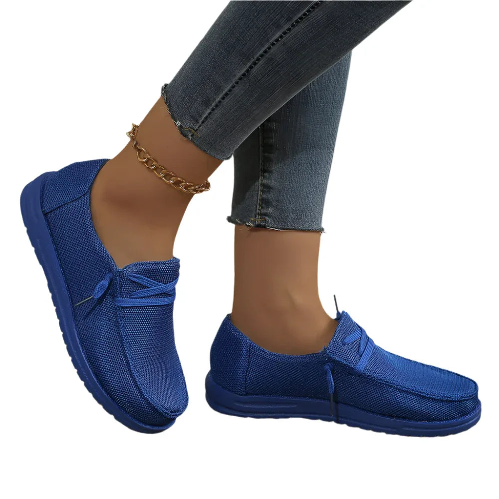 Chaussures plates décontractées pour femmes à lacets ou mocassins sans lacets