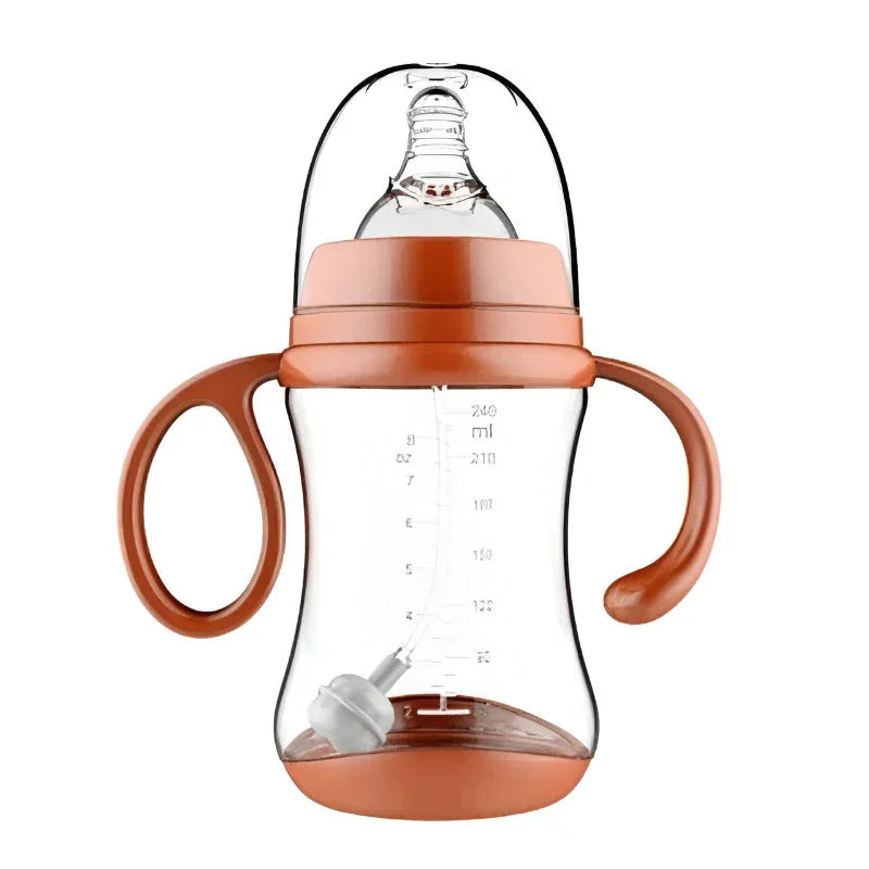 Fournitures d'alimentation pour bébés Gobelet en silicone avec deux poignées et paille