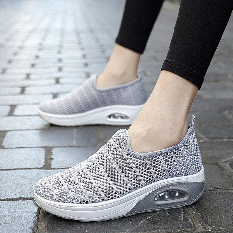 Damenschuhe Fly-Knit Atmungsaktive Outdoor-Sneaker