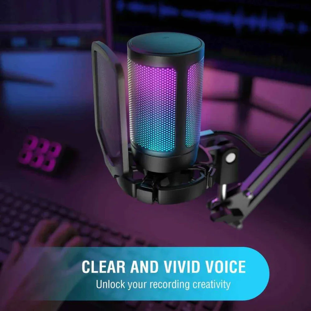 Microphone de jeu USB à condensateur pour PC PS4 PS5