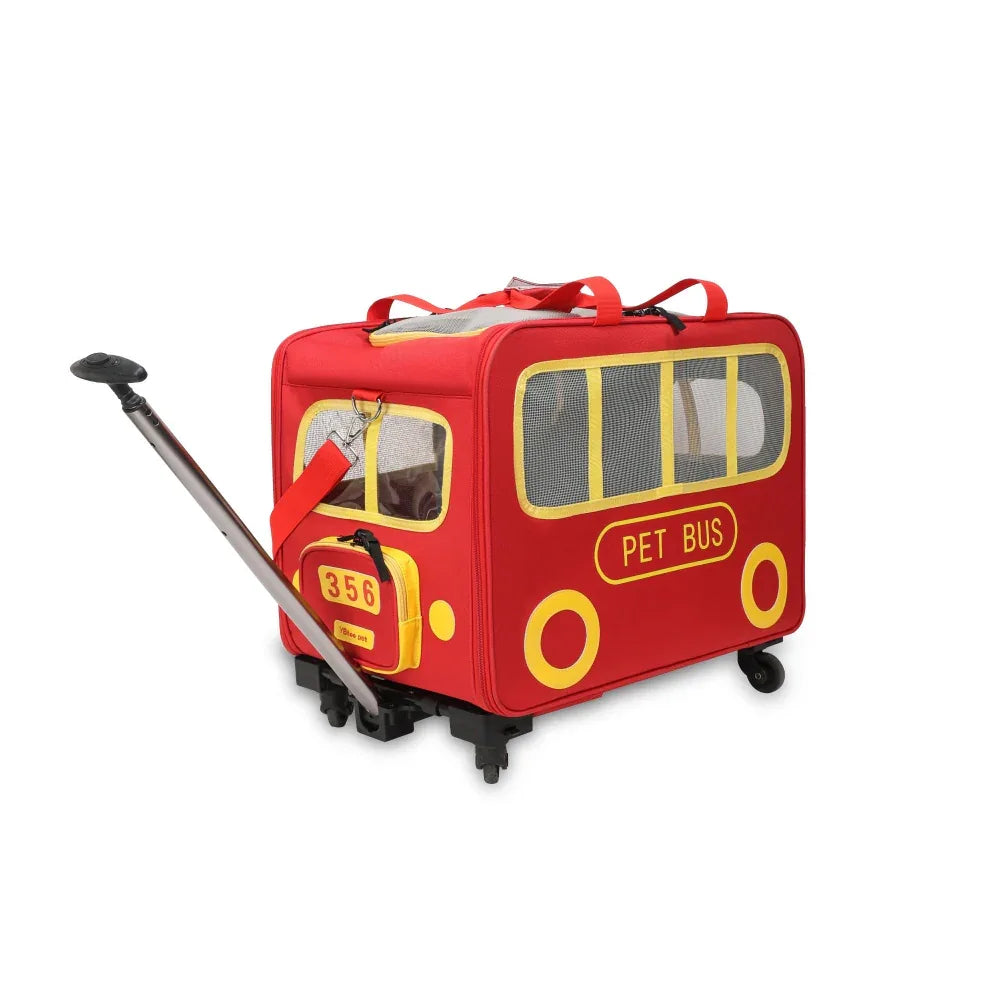Sac de transport portable grande capacité pour chien et chat avec roulettes