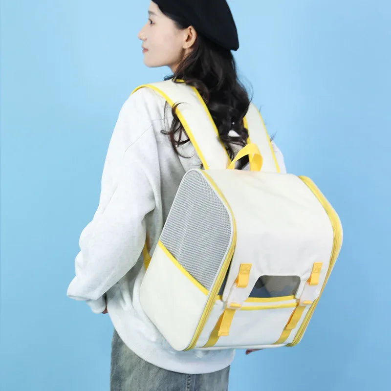 Sac à dos pour chat respirant et portable, sac pliable pour chat