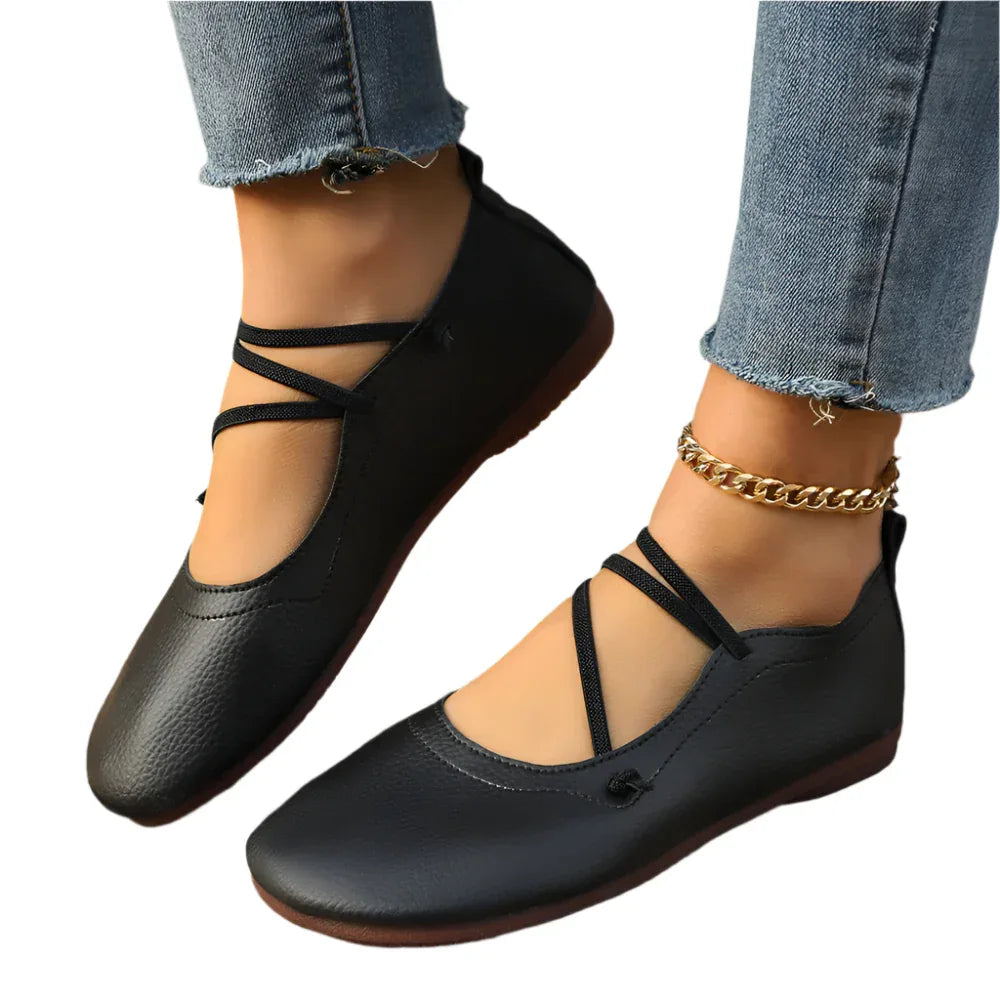 Fashion Square Toe Flats Schuhe Flache Slipper Loafer Lässige Gemütliche Schuhe
