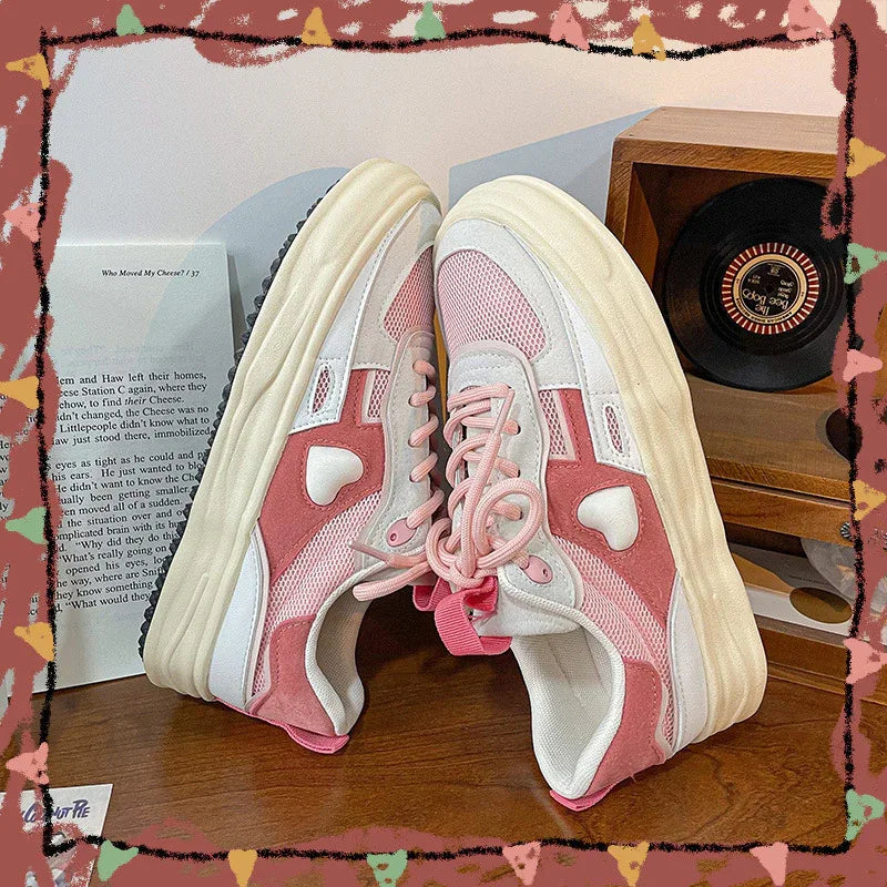 Chaussures de skate étudiantes pour femmes Super Sweet Pleines d'amour