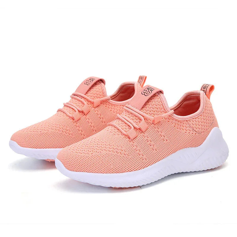 Chaussures de course respirantes légères en maille élastique pour femmes