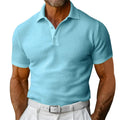 Polo Homme Manches Courtes, Chemise d'été à Revers Tendance