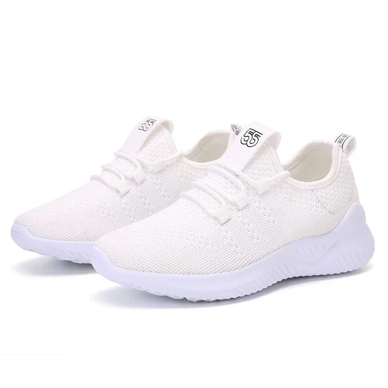 Chaussures de course respirantes légères en maille élastique pour femmes