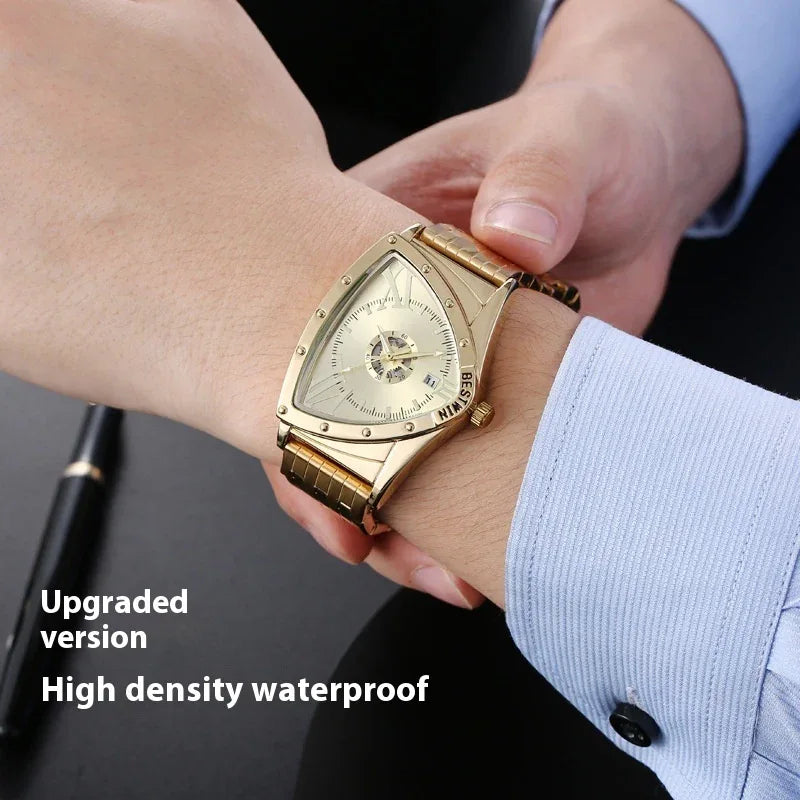 Montre homme créative non mécanique étanche à cadran triangulaire et à la mode