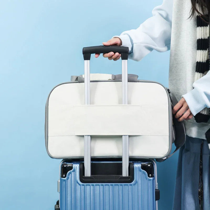 Sac à bandoulière portable d'extérieur pour animaux de compagnie Grande capacité Sac de transport pour chat respirant