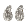 Elegante Strass-Ohrringe, rund & Wassertropfen-Ohrstecker für Damen