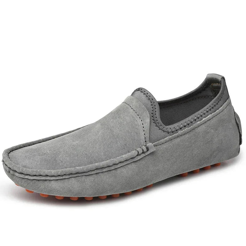 Chaussures Décontractées Homme Mocassins d'Été à Enfiler Respirants Grande Taille en Cuir Véritable