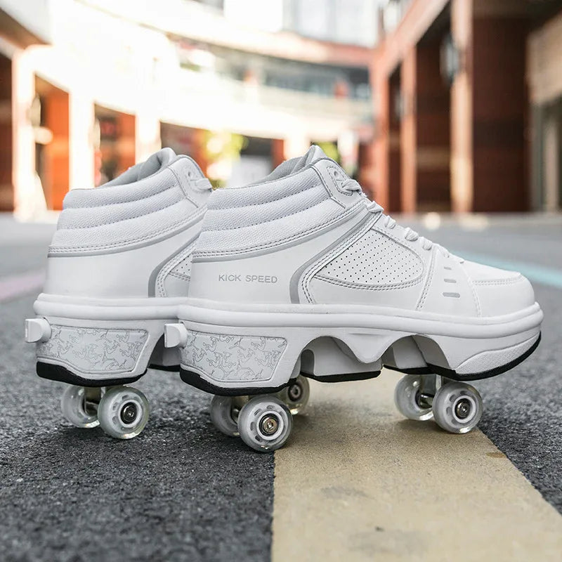 Damen Rollschuhe mit doppelter Rollenreihe