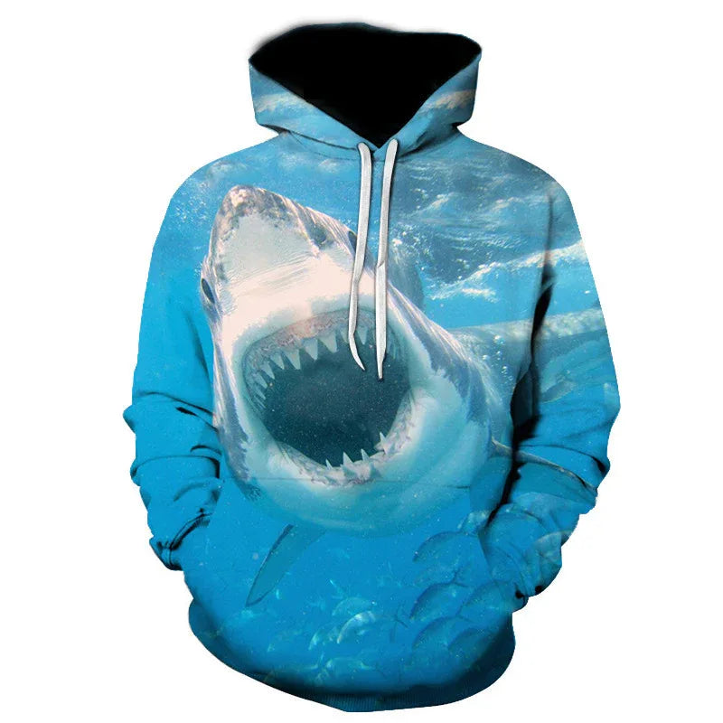 Unisex Hai-Pullover lockerer Hoodie
