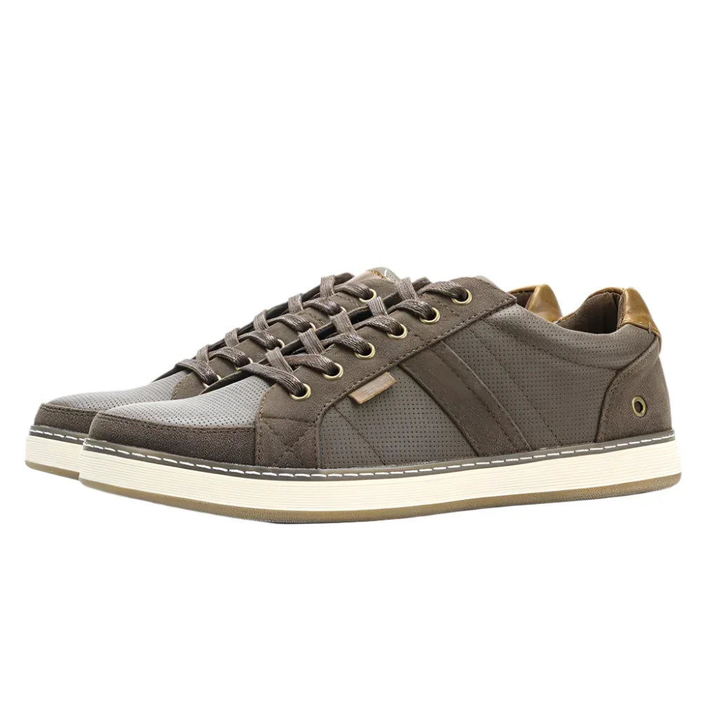 Herren Leder Sneaker Freizeitschuhe