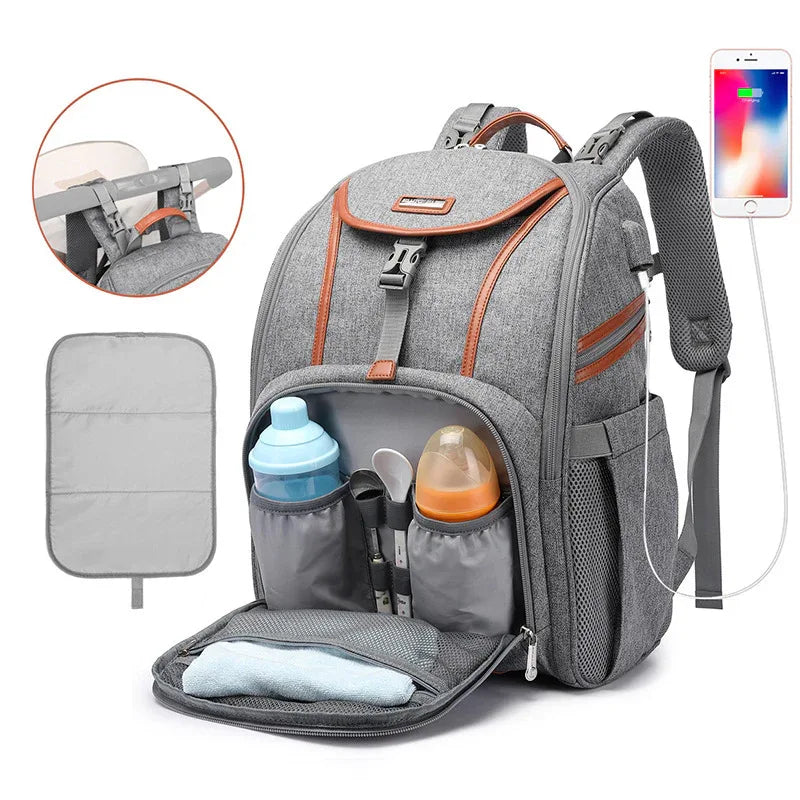Großer multifunktionaler Wickelrucksack für Mama und Papa