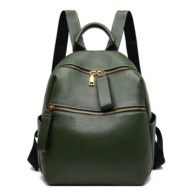 Damen-Lederrucksack für oben aufliegendes Gepäck