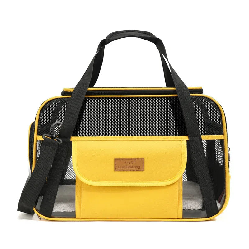 Sac de transport pour chien à bandoulière en tissu Oxford respirant, sac portable pour chat