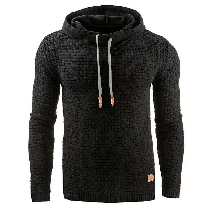 Herren gestrickter warmer Kapuzenpullover