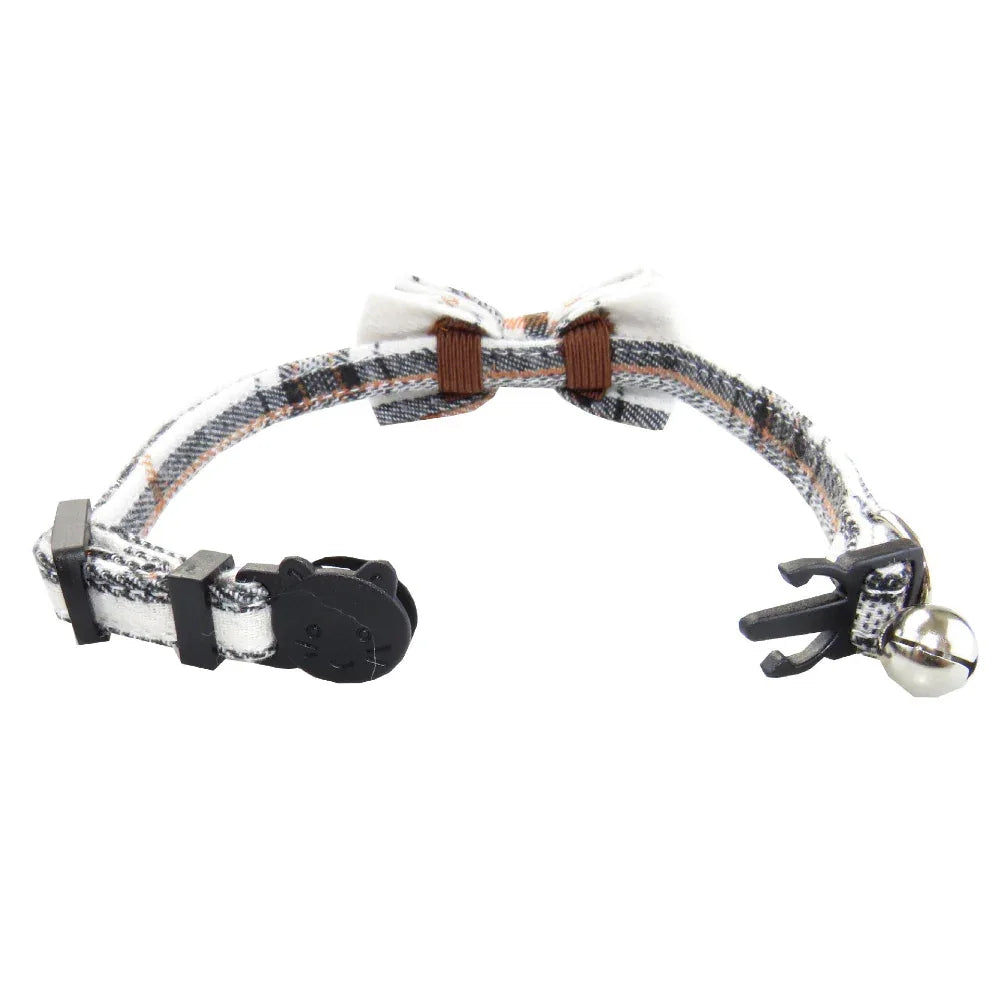 Collier réglable pour animaux de compagnie (chats et chiens) avec nœud papillon