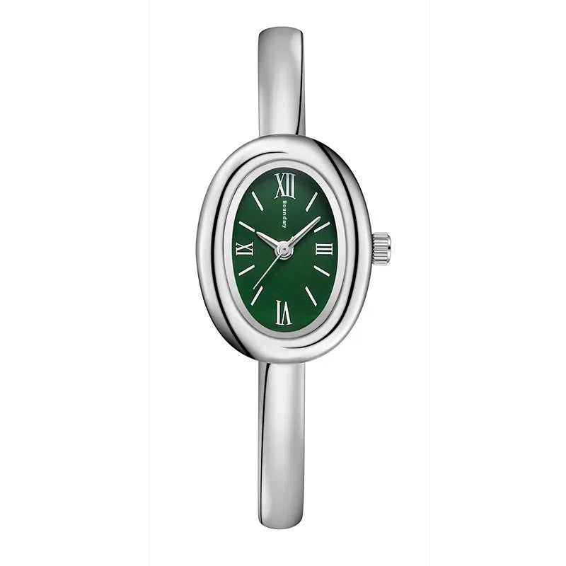 Multifunktionale Damen-Retro-Quarzuhr im Oval-Design