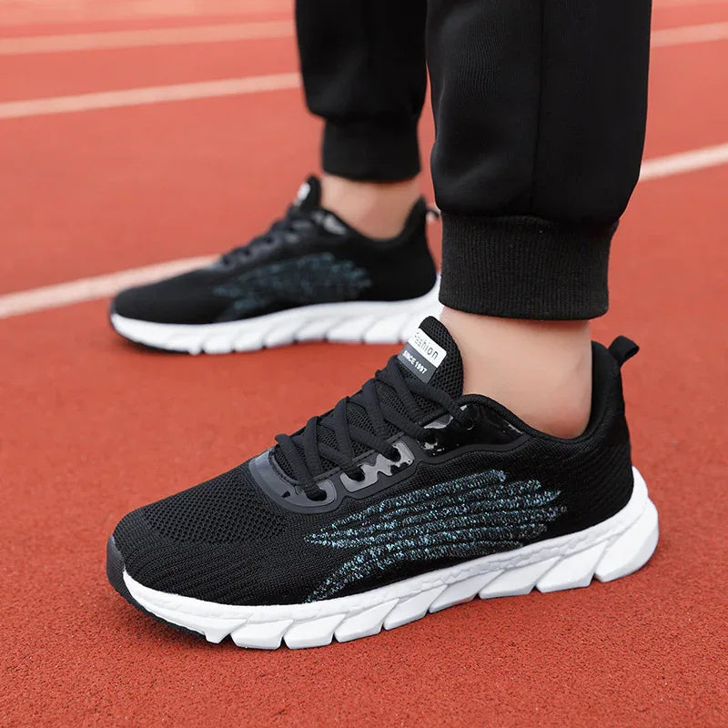 Herren- und Damen-Fliegengewebte Atmungsaktive Unisex-Laufschuhe Paar Freizeit-Sneaker