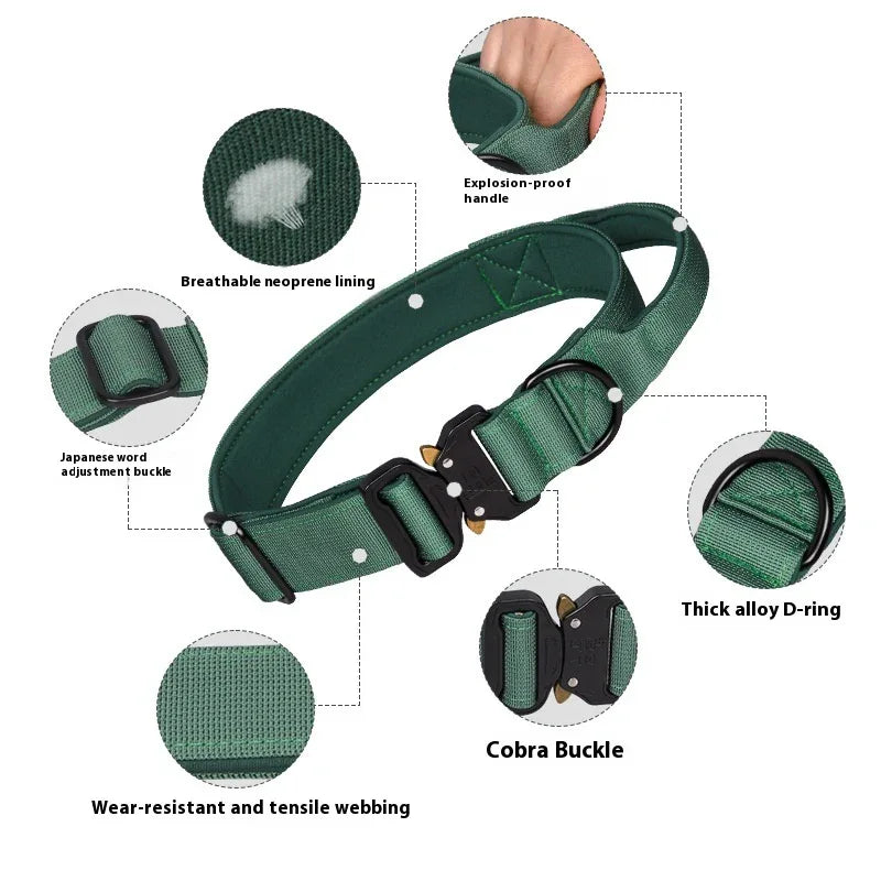 Taktisches Halsband Nylon Haustier Schnellschnalle Outdoor-Hundehalsband