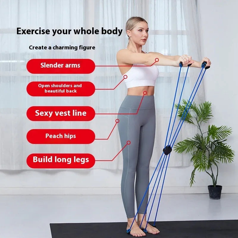 Vielseitiges Acht-Zeichen-Expander-Widerstandsband für Übungen und Fitness