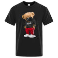 Bedrucktes Masked Bear Kurzarm-T-Shirt für Herren