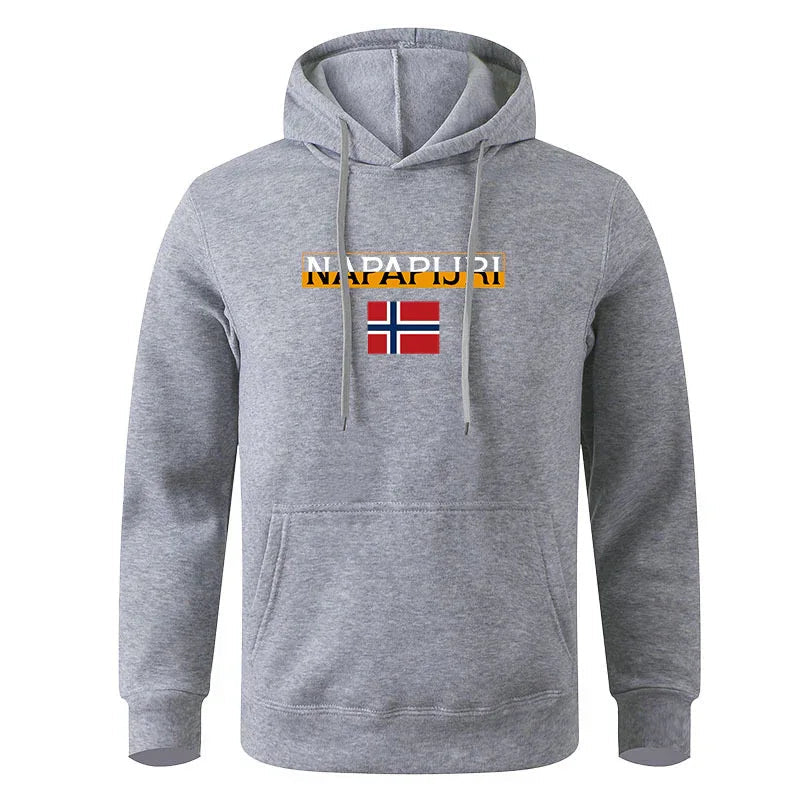 Herren Pullover Bedruckter Strickpullover Lässiger Kapuzenpullover