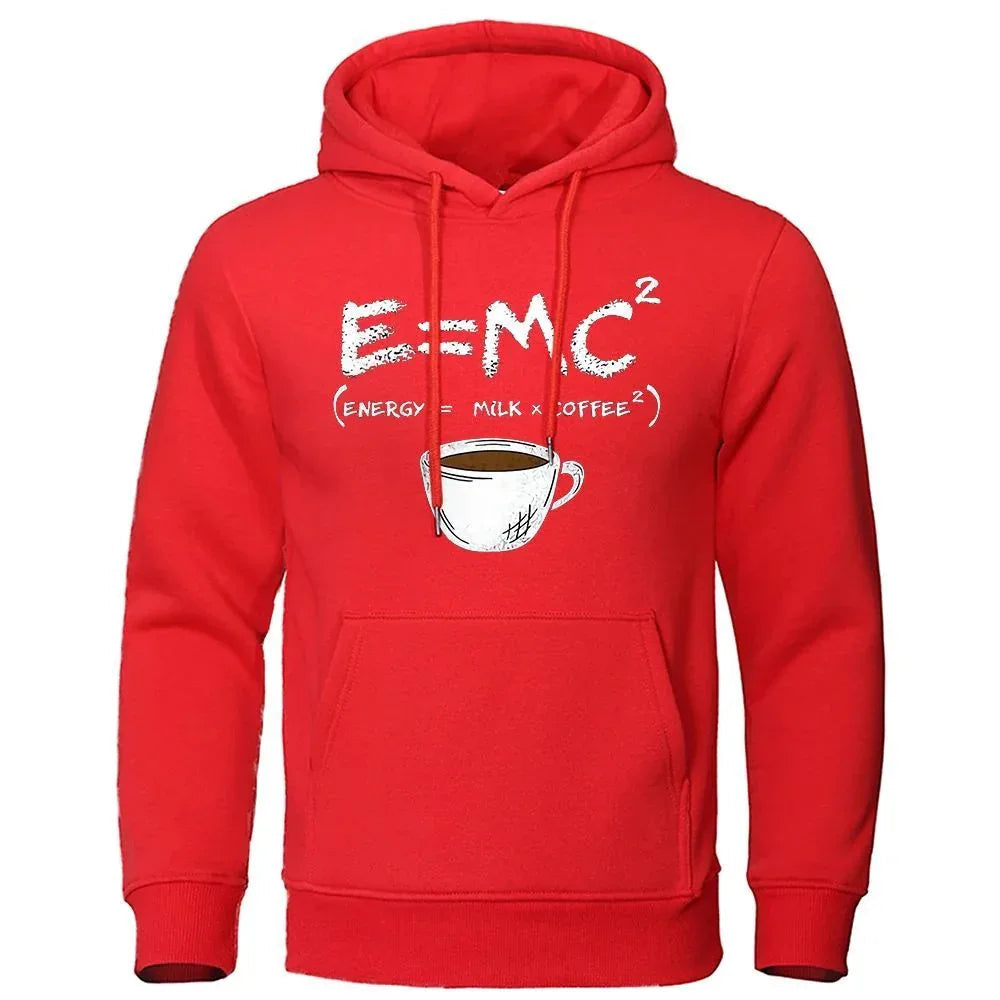 Herren-Hoodies mit lustiger Kaffee-Mathe-Gleichung und lockerer Passform