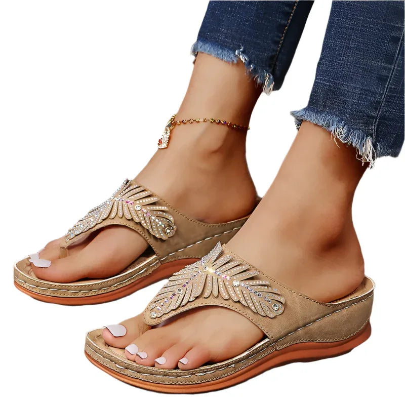 Chaussures Pour Femmes Sandales Compensées Strass