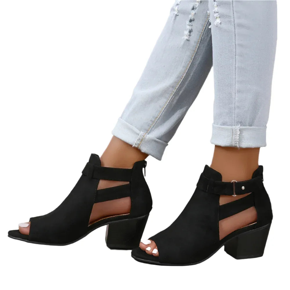Sandales à talons hauts à boucle pour femme