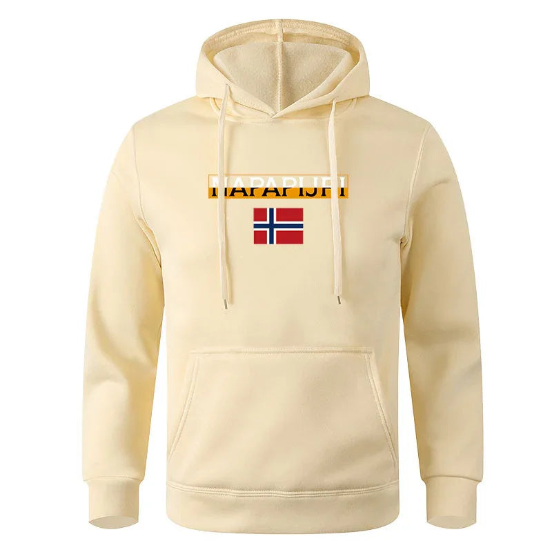 Herren Pullover Bedruckter Strickpullover Lässiger Kapuzenpullover