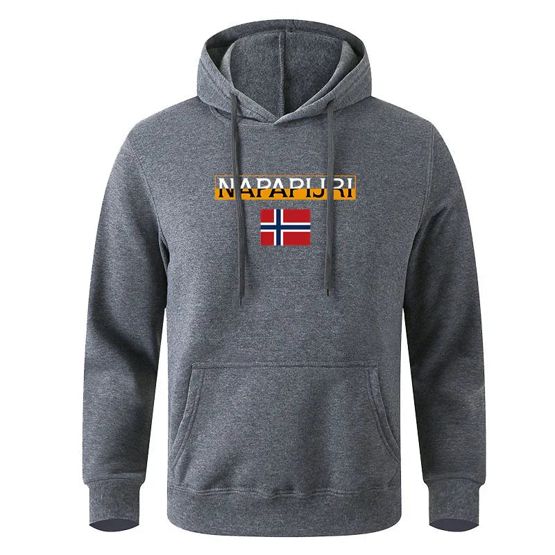 Herren Pullover Bedruckter Strickpullover Lässiger Kapuzenpullover