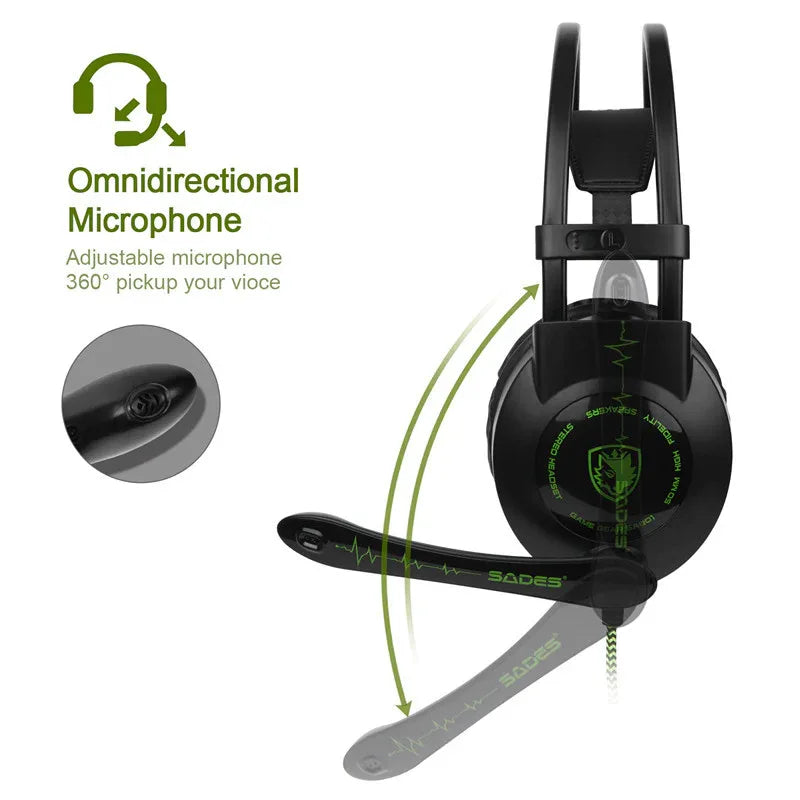 Gaming-Headset mit verstellbarem Kopfbügel und bequemen Ohrmuscheln