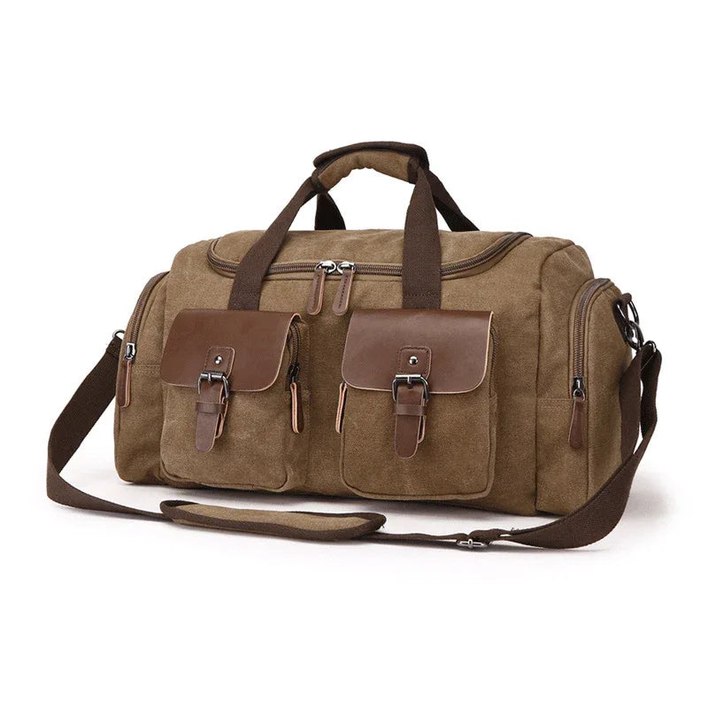 Sac à bandoulière unisexe de voyage en toile rétro