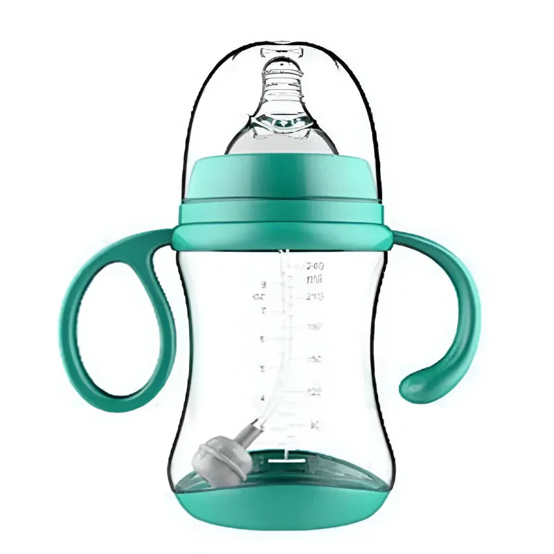 Fournitures d'alimentation pour bébés Gobelet en silicone avec deux poignées et paille