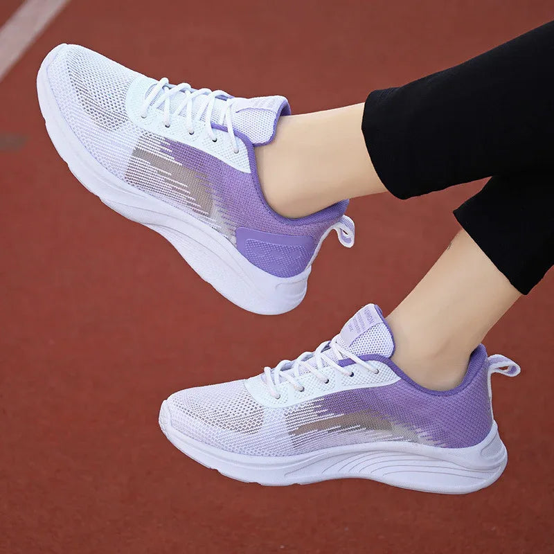 Chaussures de course légères et respirantes à absorption des chocs pour femmes