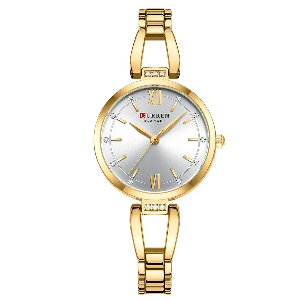 Kleine Zifferblatt Wasserdicht Einfache Damen Quarz-Armbanduhr