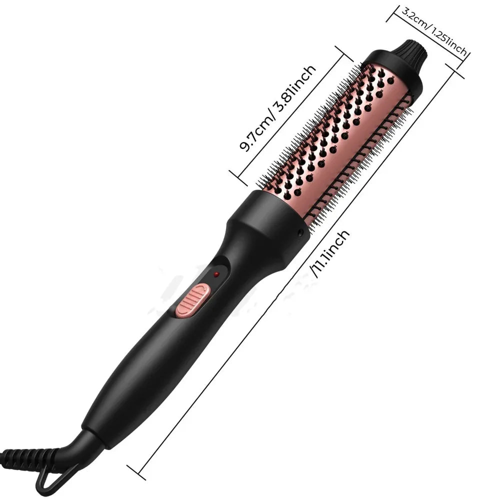 Hochleistungs-Haarglättungs- und Lockenwickler-Heizbürste für Haarstyling