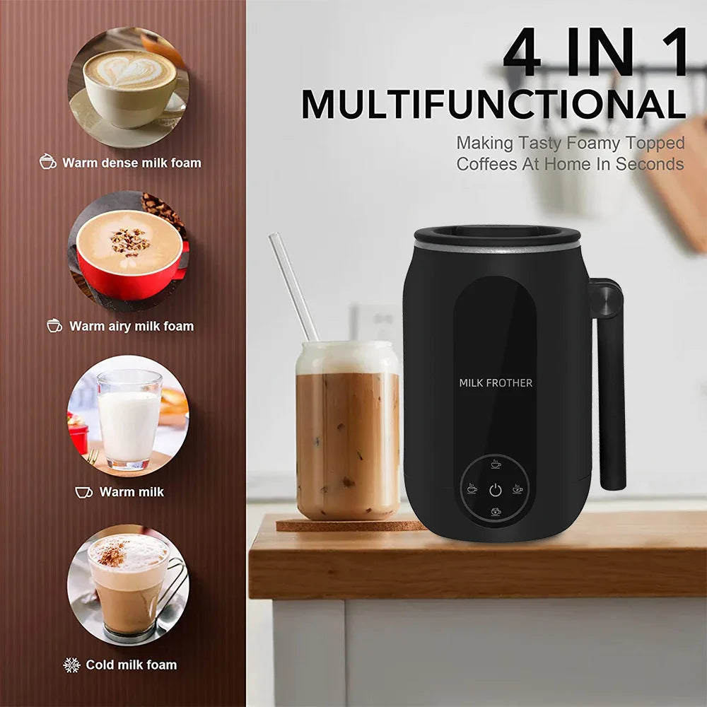 Mousseur à lait électrique automatique chaud et froid pour usage domestique