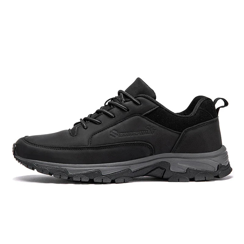 Chaussures de planche décontractées imperméables en cuir pour hommes