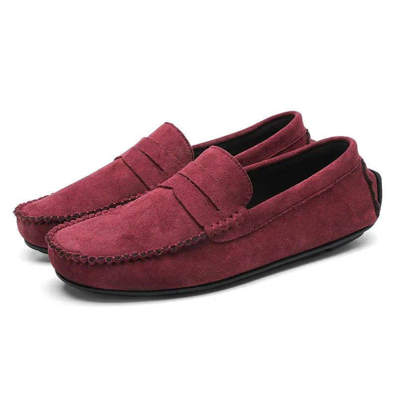 Herrenschuhe Leder Slip-On Atmungsaktive Loafer