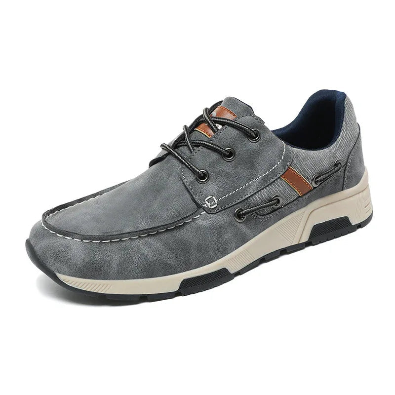 Chaussures de sport en cuir respirantes pour hommes, grandes tailles, décontractées, pour navetteurs