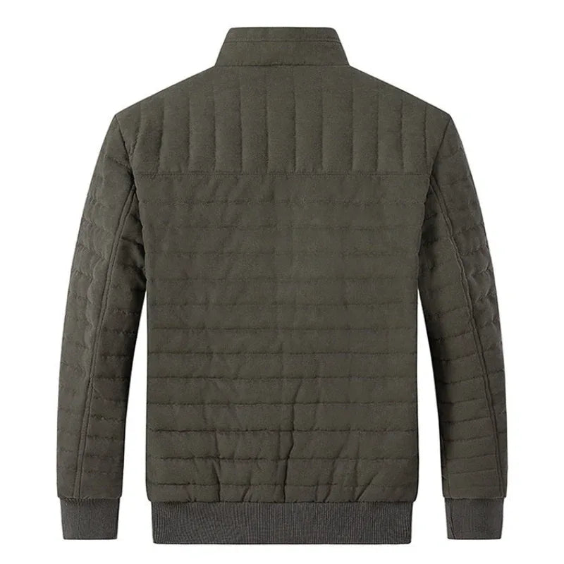Men's Cotton-Padded Stand-Up Collar Jacket