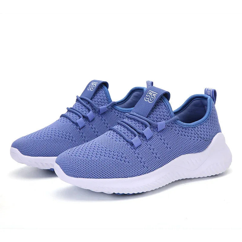 Chaussures de course respirantes légères en maille élastique pour femmes
