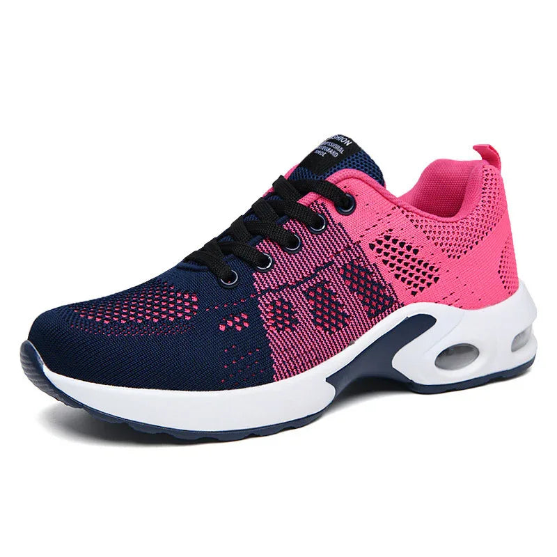 Dichte Mesh-Flyknit Bequeme Damen-Laufschuhe